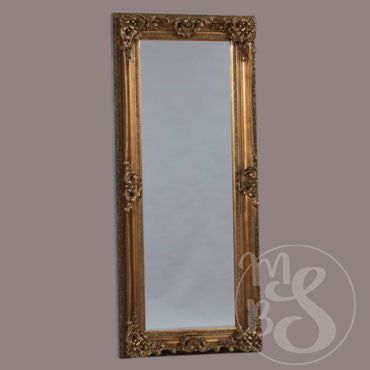 Miranda. Antique Gold Tall Regal Mirror,