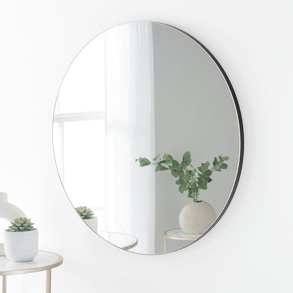 Contemporary round salon wall mirror - 3 colours