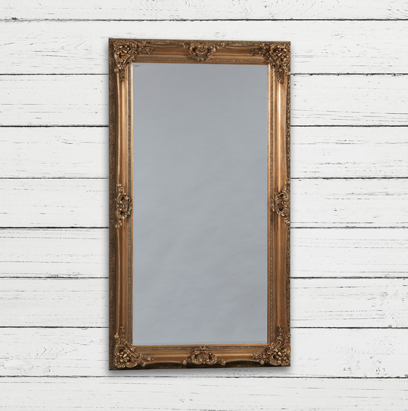 Moel. Extra Large gold Rectangular regal Mirror.