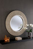 Modern round decorative wall mirror.